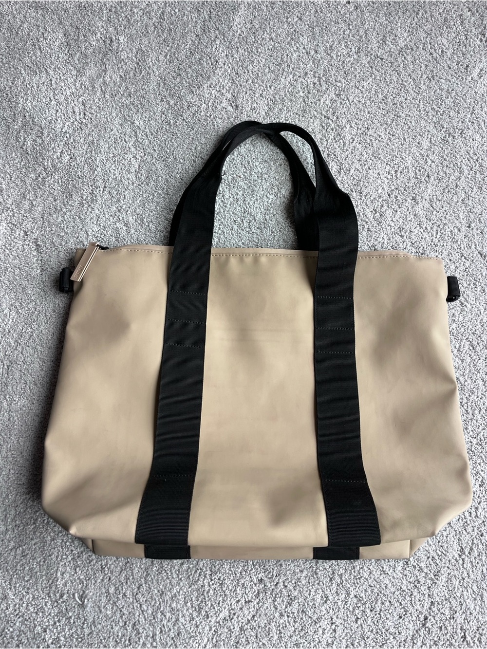 Rains Mini Tote Bag with Black Straps